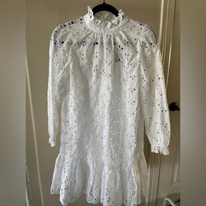 JCrew White Eyelet Dress XS